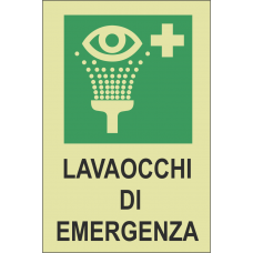 segnaletica adesiva fosforescente - lavaocchi